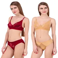 Women's  Lingerie Sets Multicolour Pack of 2-thumb1