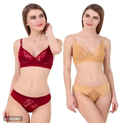 Women's  Lingerie Sets Multicolour Pack of 2-thumb0