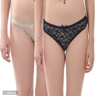 Women's Lace Net Panty  Pack of 2