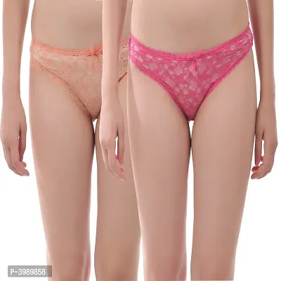 Buy Women's Lace Net Panty Pack of 2 Online In India At Discounted Prices