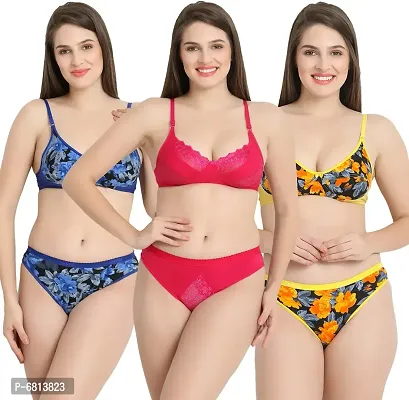 Women Fancy Lingerie Sets pack of 3