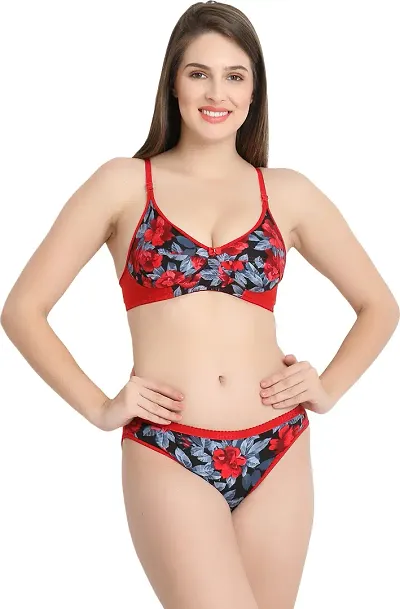 Floral Print Lingerie Set/Bra Panty Set