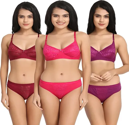 Buy SAMAREIA SOLID FANCY WOMEN BRA PANTY SETS Online In India At Discounted  Prices