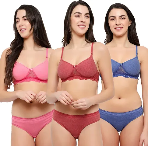 Women Fancy Lingerie Sets pack of 3