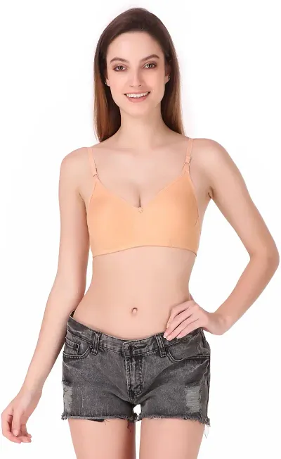 Womens Solid Non Padded Basic Bras