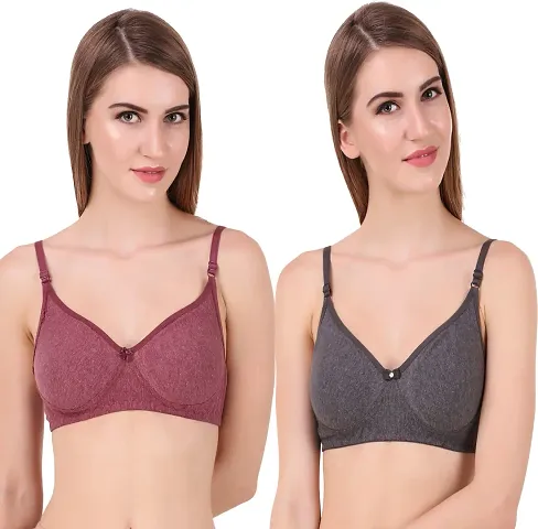 Stylish Blend Solid Bralette Bras For Women