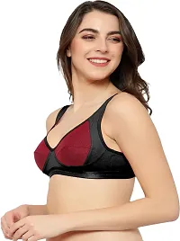 Stylish Cotton Fleece Blend Self Design Full Coverage Bras For Women-thumb3