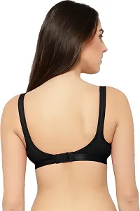 Stylish Cotton Fleece Blend Self Design Full Coverage Bras For Women-thumb2