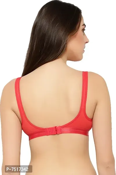 Stylish Cotton Fleece Blend Solid T-Shirt Bras For Women-thumb4