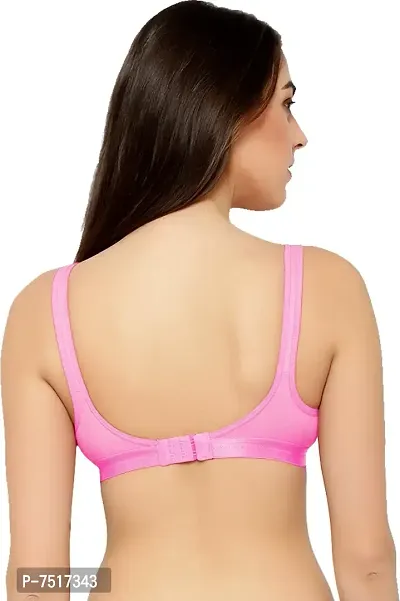 Stylish Cotton Fleece Blend Solid T-Shirt Bras For Women-thumb3