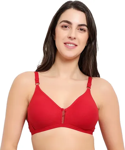 Stylish Blend Solid Full Coverage Bras For Women