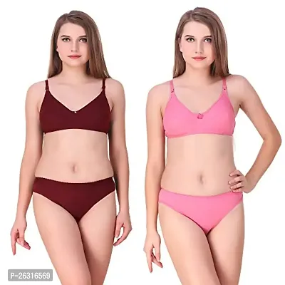 Tace Lingerie Sets Maroon  Pink Pack of 2-thumb0