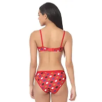 Stylish M Cotton Blend Printed Bra  Panty Set  For Women Pack Of 2-thumb3