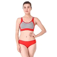 Stylish Multicoloured Cotton Sports Bra For Women Pack Of 3-thumb3