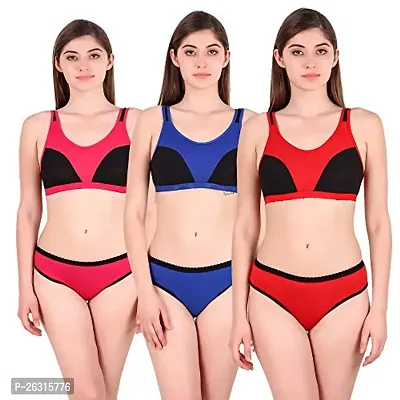 Tace Sports Lingrie Sets Multicolor Pack of 3