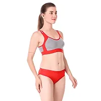 Stylish Multicoloured Cotton Sports Bra For Women Pack Of 3-thumb1