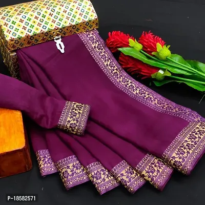 Stylish Cotton Silk Magenta Saree With Blouse piece-thumb0