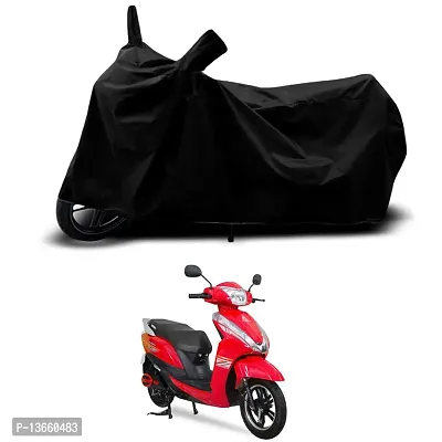 Classic Waterproof Scooty Body Cover For Ampere Magnus Special Used For Dust Particle-Sun UV Rays-Water Drop(Black)-thumb0