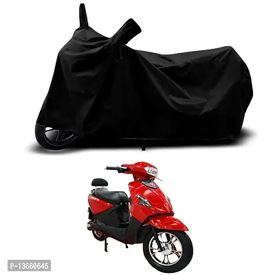 Classic Waterproof Scooty Body Cover For Hero Electric AE-75 Special Used For Dust Particle-Sun UV Rays-Water Drop(Black)