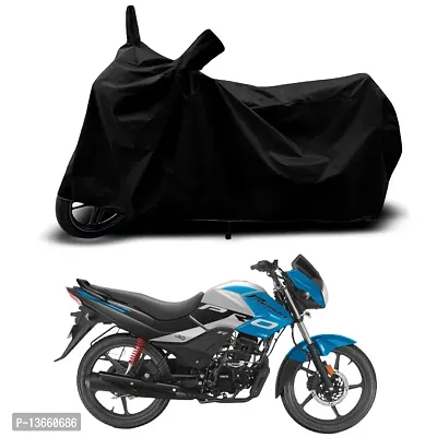 Classic Waterproof Bike Body Cover For Hero Passion Pro XTec Drum Special Used For Dust Particle-Sun UV Rays-Water Drop(Black)