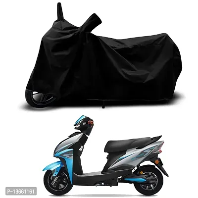 Classic Waterproof Scooty Body Cover For Techo Electra Raptor STD Special Used For Dust Particle-Sun UV Rays-Water Drop(Black)