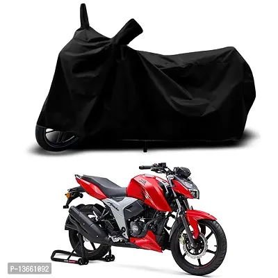 Classic Waterproof Bike Body Cover For TVS Apache RTR 160 4V BS6 Special Used For Dust Particle-Sun UV Rays-Water Drop(Black)-thumb0