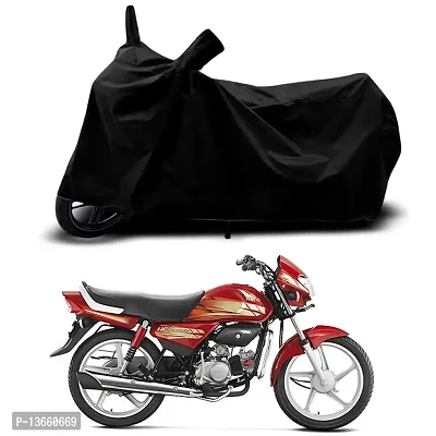 Classic Waterproof Bike Body Cover For Hero HF Deluxe Special Used For Dust Particle-Sun UV Rays-Water Drop(Black)