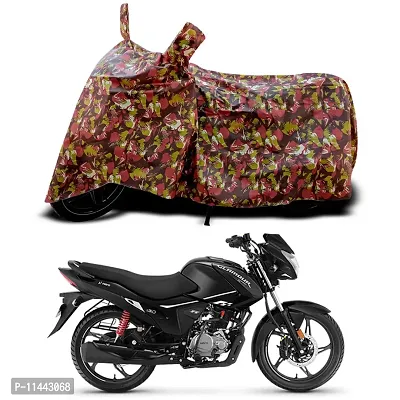 Waterproof Bike Cover For Hero Glamour Xtec Disc Special Used For Dust Particle-Sun UV Rays-Water Drop-Indoor-Outdoor-Parking Full Body Protection(Army Multicolor)-thumb0