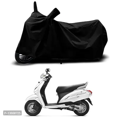 Classic Waterproof Scooty Body Cover For Honda Activa 3G Special Used For Dust Particle-Sun UV Rays-Water Drop(Black)-thumb0