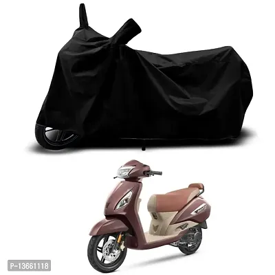 Classic Waterproof Scooty Body Cover For TVS Jupiter ZX Smart Special Used For Dust Particle-Sun UV Rays-Water Drop(Black)