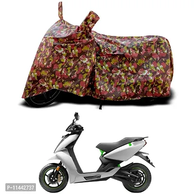 Waterproof Scooty Cover For Ather 450 Plus Special Used For Dust Particle-Sun UV Rays-Water Drop-Indoor-Outdoor-Parking Full Body Protection(Army Multicolor)-thumb0