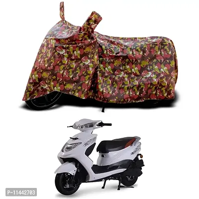 Waterproof Scooty Cover For Ampere Zeal EX Special Used For Dust Particle-Sun UV Rays-Water Drop-Indoor-Outdoor-Parking Full Body Protection(Army Multicolor)-thumb0