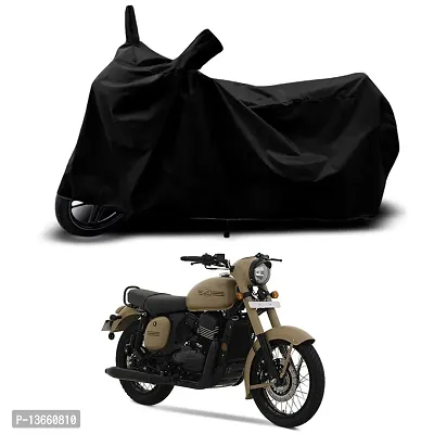 Classic Waterproof Bike Body Cover For Jawa Khakhi Editions Special Used For Dust Particle-Sun UV Rays-Water Drop(Black)