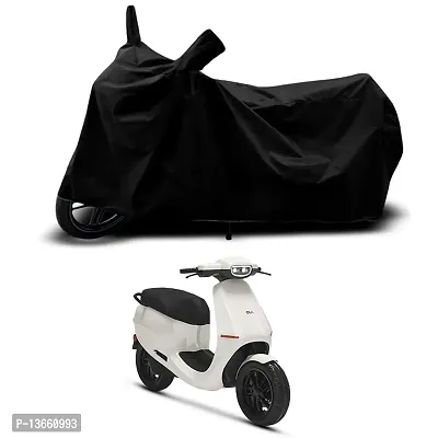 Classic Waterproof Scooty Body Cover For OLA S1 BS6 Special Used For Dust Particle-Sun UV Rays-Water Drop(Black)-thumb0