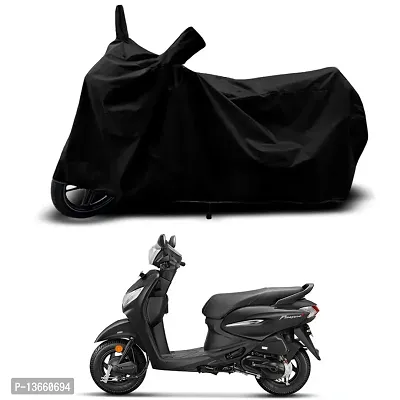 Classic Waterproof Scooty Body Cover For Hero Pleasure Plus Special Used For Dust Particle-Sun UV Rays-Water Drop(Black)