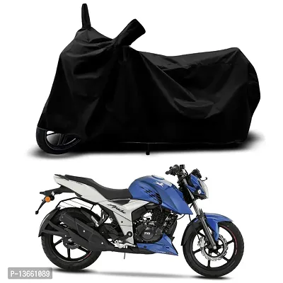 Classic Waterproof Bike Body Cover For TVS Apache RTR 160 4V BS6 Special Used For Dust Particle-Sun UV Rays-Water Drop(Black)-thumb0