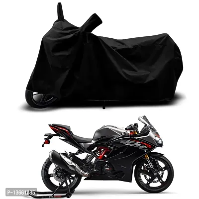 Classic Waterproof Bike Body Cover For TVS Apache RR 310 ABS Special Used For Dust Particle-Sun UV Rays-Water Drop(Black)