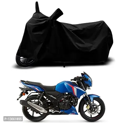 Classic Waterproof Bike Body Cover For TVS Apache RTR 160 BS6 Special Used For Dust Particle-Sun UV Rays-Water Drop(Black)