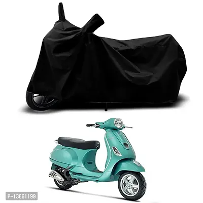 Classic Waterproof Scooty Body Cover For Vespa ZX 125 Special Used For Dust Particle-Sun UV Rays-Water Drop(Black)-thumb0