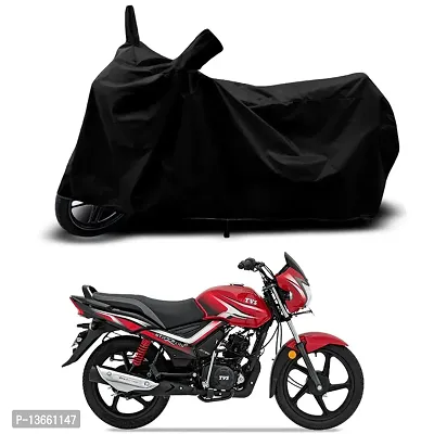 Classic Waterproof Bike Body Cover For TVS Star City Plus ES Disc Special Used For Dust Particle-Sun UV Rays-Water Drop(Black)