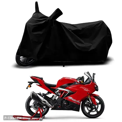 Classic Waterproof Bike Body Cover For TVS Apache RR 310 Special Used For Dust Particle-Sun UV Rays-Water Drop(Black)