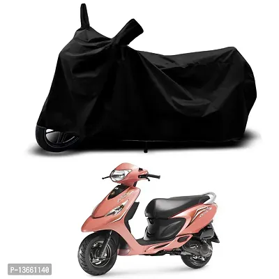 Classic Waterproof Scooty Body Cover For TVS Scooty Zest Special Used For Dust Particle-Sun UV Rays-Water Drop(Black)