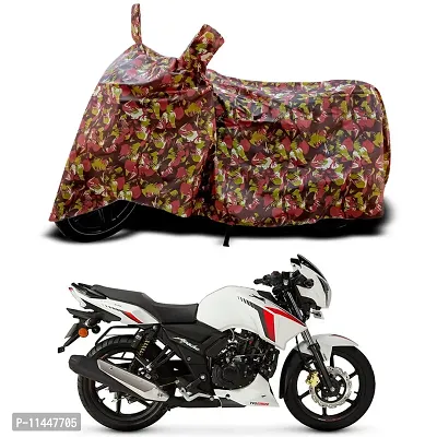 Waterproof Bike Cover For TVS Apache RTR 160 BS VI Special Used For Dust Particle-Sun UV Rays-Water Drop-Indoor-Outdoor-Parking Full Body Protection(Army Multicolor)