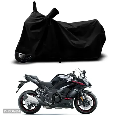 Classic Waterproof Bike Body Cover For Kawasaki Ninja 1000SX BS6 Special Used For Dust Particle-Sun UV Rays-Water Drop(Black)