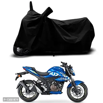 Classic Waterproof Bike Body Cover For Suzuki Gixxer 250 Special Used For Dust Particle-Sun UV Rays-Water Drop(Black)