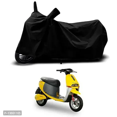 Classic Waterproof Scooty Body Cover For Tunwal Lithino 2.0 Special Used For Dust Particle-Sun UV Rays-Water Drop(Black)-thumb0