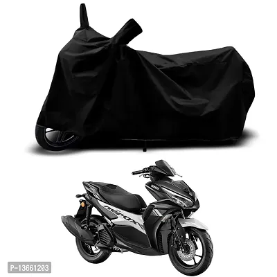 Classic Waterproof Scooty Body Cover For Yamaha Aerox 155 Special Used For Dust Particle-Sun UV Rays-Water Drop(Black)