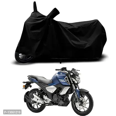 Classic Waterproof Bike Body Cover For Yamaha FZS-FI V3 STD Special Used For Dust Particle-Sun UV Rays-Water Drop(Black)