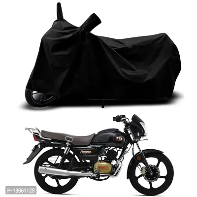 Classic Waterproof Bike Body Cover For TVS Radeon Drum Special Used For Dust Particle-Sun UV Rays-Water Drop(Black)