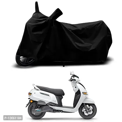 Classic Waterproof Scooty Body Cover For TVS iQube Electric Special Used For Dust Particle-Sun UV Rays-Water Drop(Black)